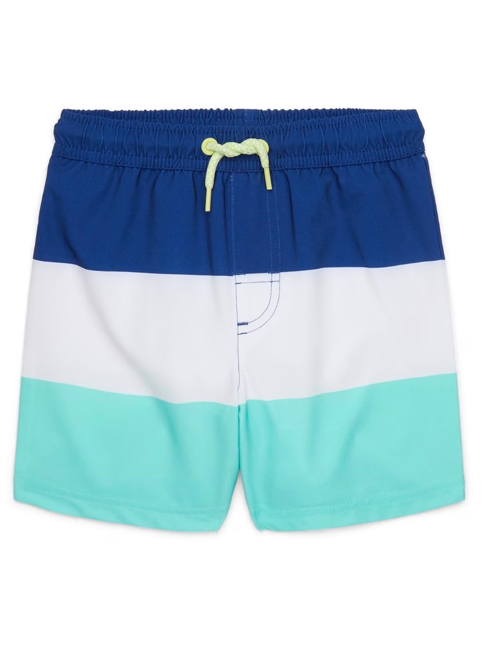 Colorblock Blue White Mint Boys' Swim Shorts